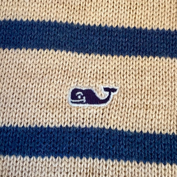 Vineyard Vines blue & beige striped sweater, size XL. - Picture 4 of 6